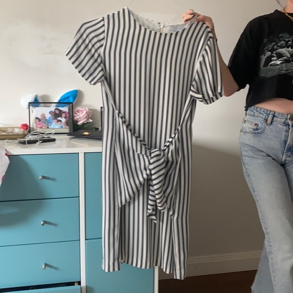 Striped Dylan gray dress - Picture 1 of 2